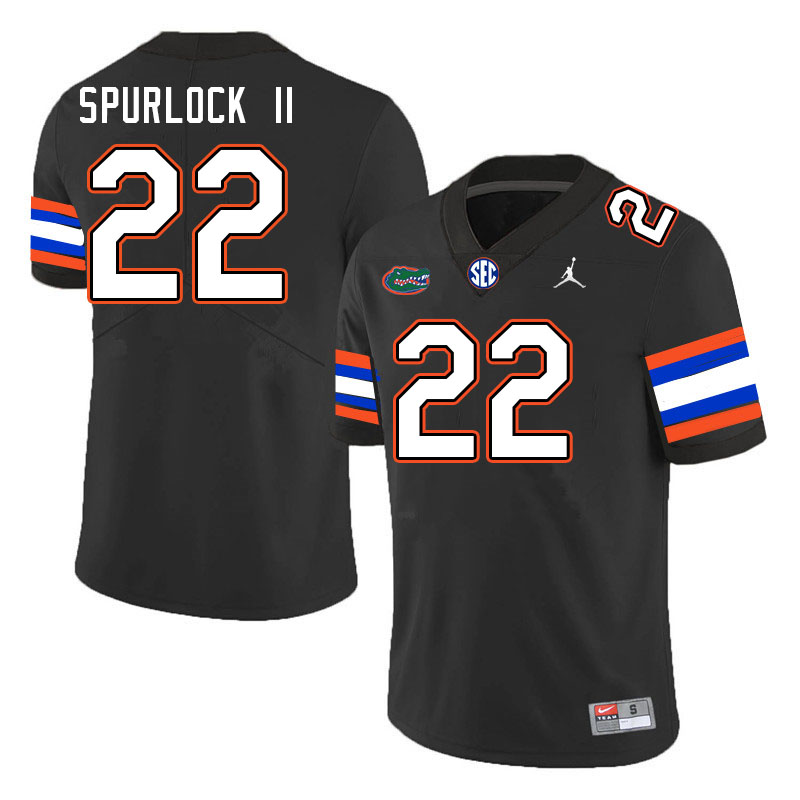 Men #22 Deuce Spurlock II Florida Gators College Football Jerseys Stitched-Black - Click Image to Close
